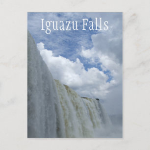Postal Cataratas de Iguazu, río Iguazú, Argentina, Brasil