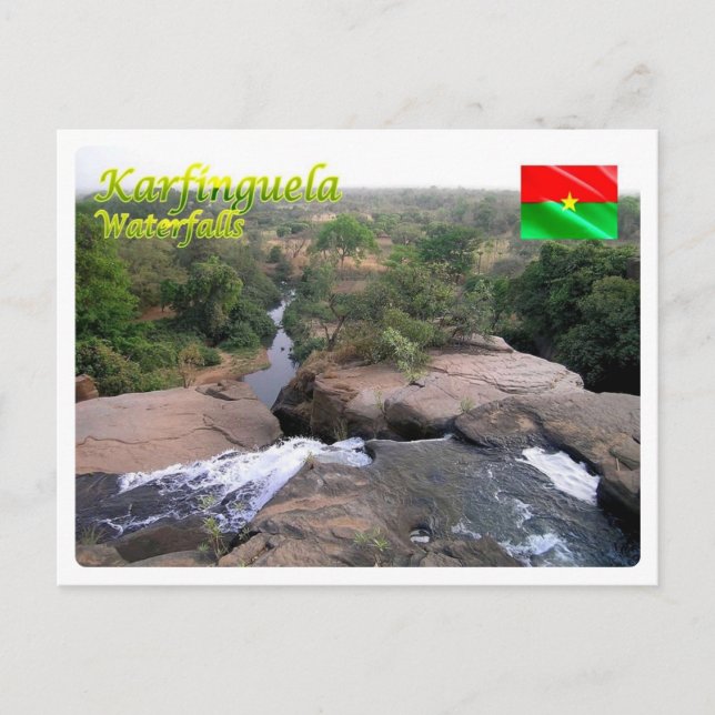 Postal Cataratas de Karfinguela - Burkina Faso (Anverso)