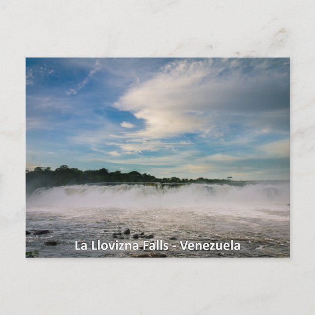 Postal Cataratas de La Llovizna - Venezuela (Anverso)