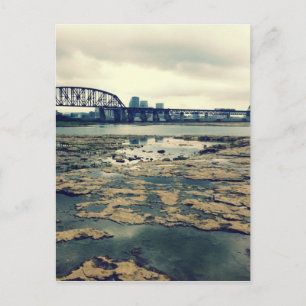 Postal Cataratas de las Camas Fósiles de Ohio al atardece