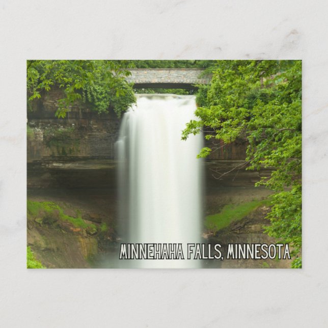 Postal Cataratas de Minnehaha, Minnesota (Anverso)