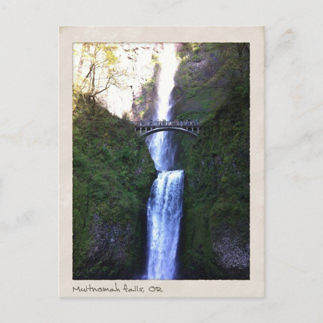 Postal Cataratas de Multnomah, Oregón (Anverso)