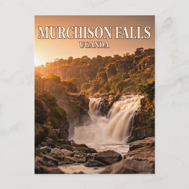 Postal Cataratas de Murchison, Masindi, Región Occidental (Anverso)