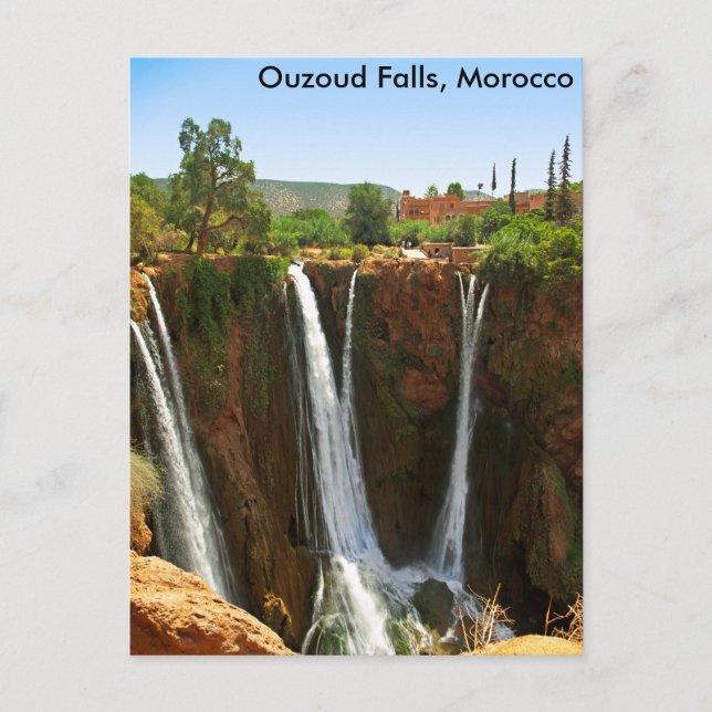 Postal Cataratas de Ouzoud, Marruecos (Anverso)