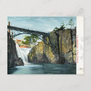 Postal Cataratas de Passaic, Paterson NJ 1907 vintage