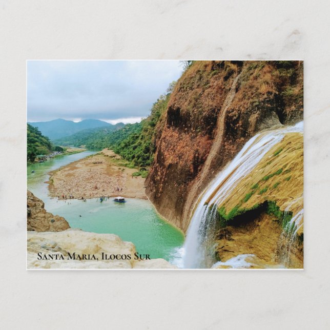 Postal Cataratas de Pinsal en Santa María, Ilocos Sur (Anverso)