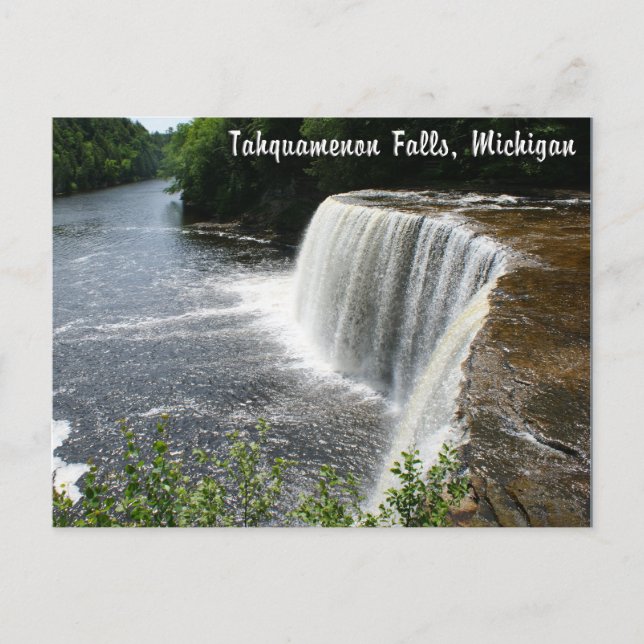 Postal Cataratas de Tahquamenon, paraíso, Michigan (Anverso)