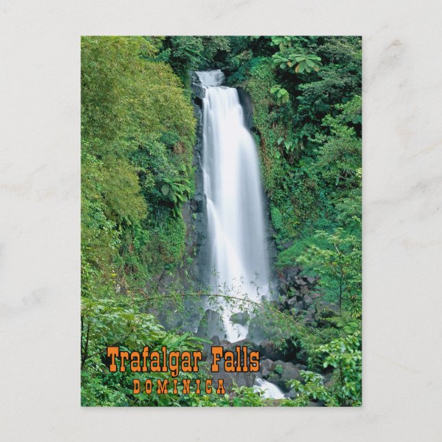 Postal Cataratas de Trafalgar Dominica (Anverso)