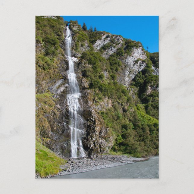 Postal Cataratas de velo nupcial, Alaska (Anverso)