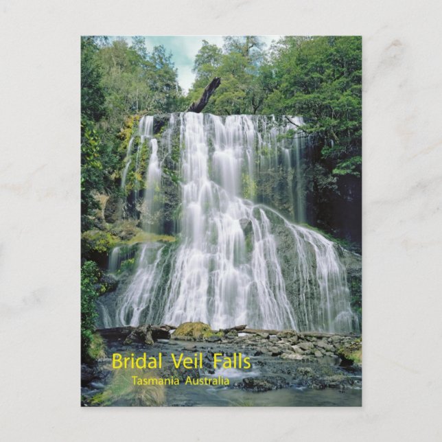 Postal Cataratas de velo, Tasmania, Australia (Anverso)