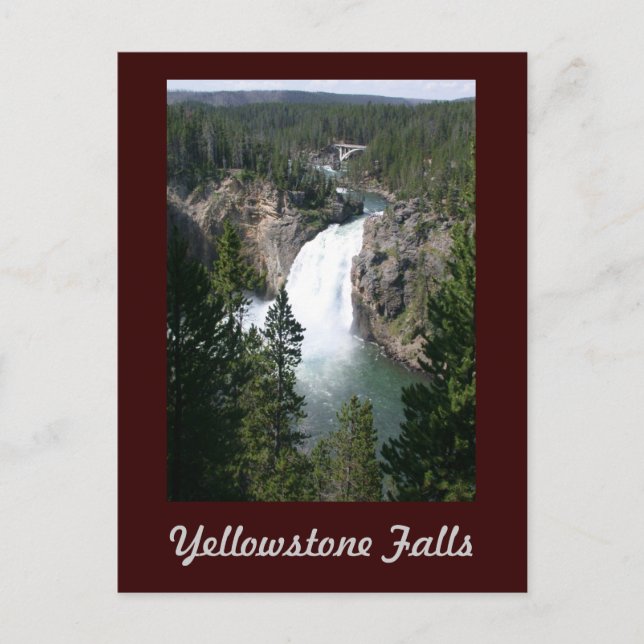 Postal Cataratas de Yellowstone (Anverso)