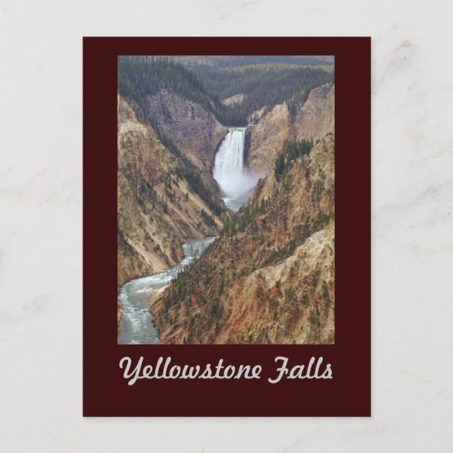 Postal Cataratas de Yellowstone (Anverso)