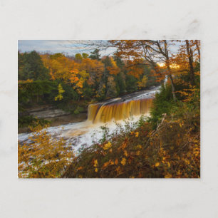 Postal Cataratas del Alto Tahquamenon, otoño, Michigan