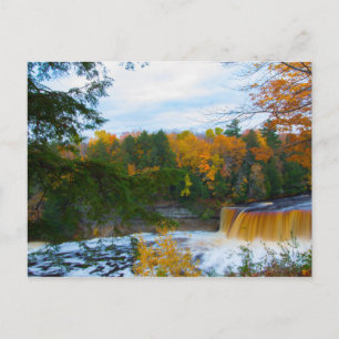 Postal Cataratas del Alto Tahquamenon, otoño, Michigan