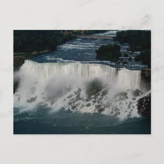 Postal Cataratas del Niágara americano: Vista aérea desde (Anverso)
