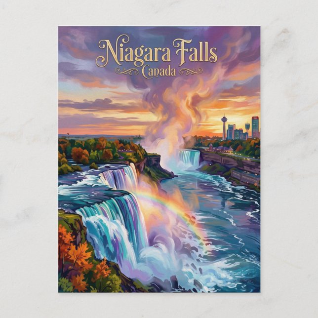 Postal Cataratas del Niágara Canadá (Anverso)