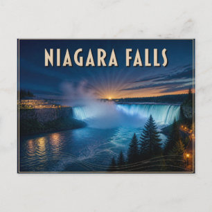 Postal Cataratas del Niágara de Noche