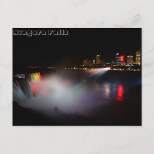 Postal Cataratas Del Niágara De Noche