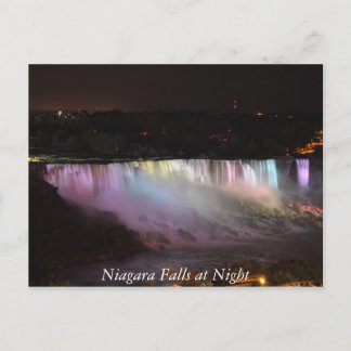 Postal Cataratas del Niágara de noche