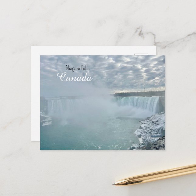 Postal Cataratas del Niágara en Canadá. Fotografía (Anverso/Reverso In Situ)