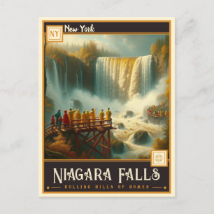 Postal Cataratas del Niágara, Nueva York   Vintage