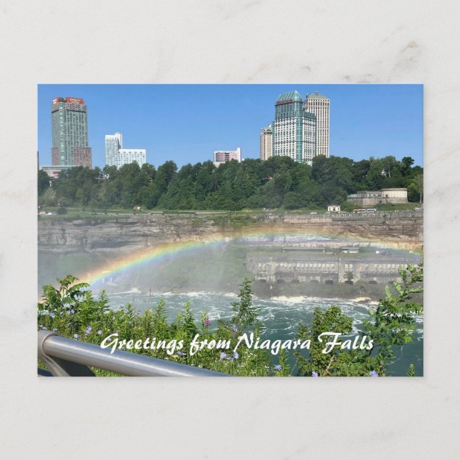 Postal Cataratas del Niágara NY Arcoíris (Anverso)