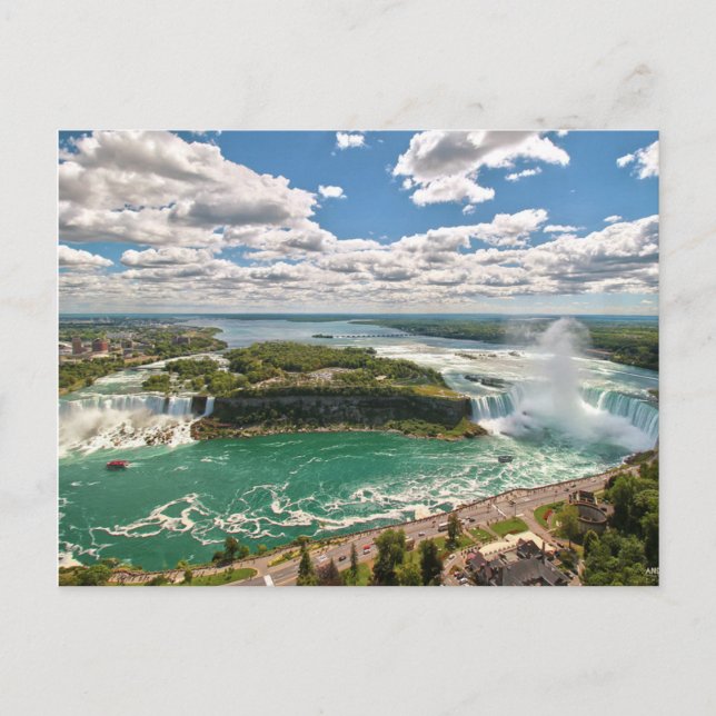 Postal Cataratas del Niágara, Ontario, Canadá (Anverso)