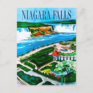 Postal Cataratas del Niágara, vista aérea, Canadá, viaje 