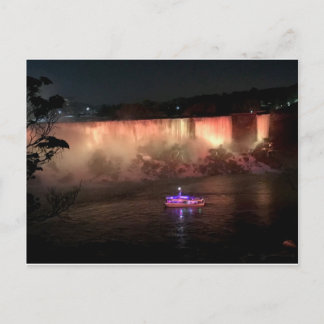 Postal Cataratas del Niagra de noche
