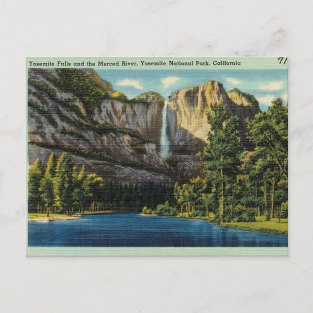 Postal Cataratas del Parque Yosemite (Anverso)