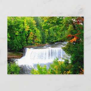 Postal Cataratas del Tahquamenon de la península superior