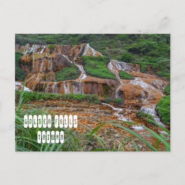 Postal Cataratas doradas en Taiwán (Anverso)