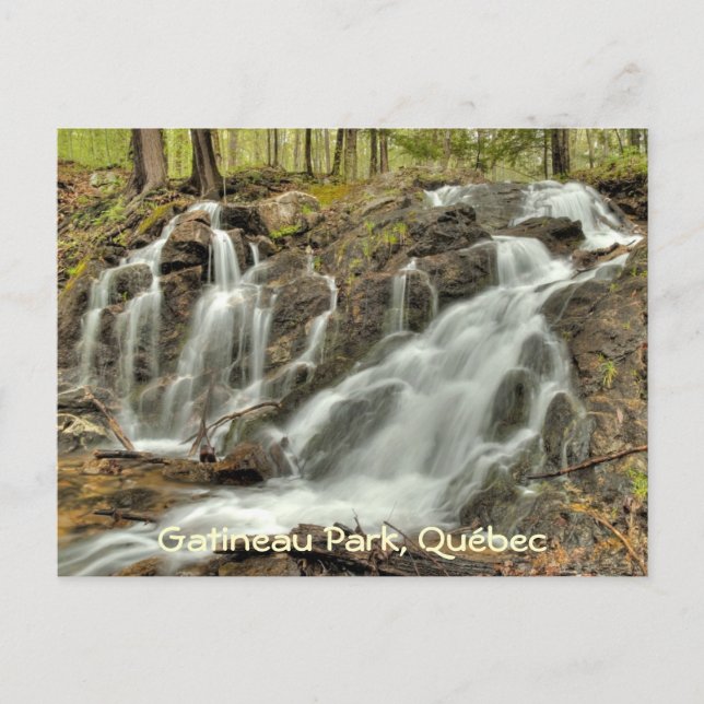 Postal Cataratas en la hacienda Mackenzie King, Parque Ga (Anverso)