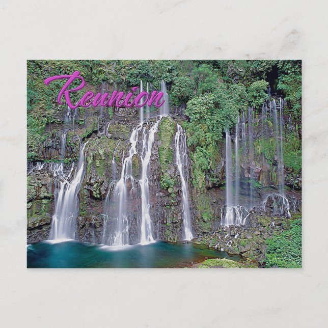 Postal Cataratas Grand Galet, Reunión (Anverso)