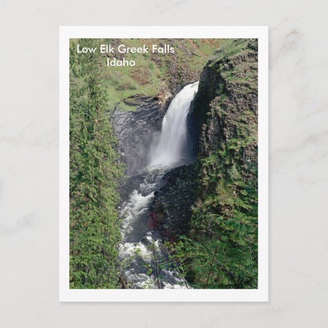 Postal Cataratas griegas Elk, Idaho (Anverso)