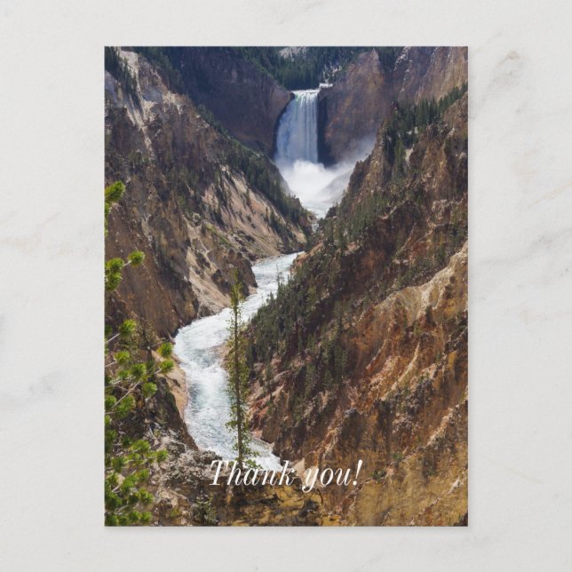 Postal Cataratas inferiores Yellowstone (Anverso)