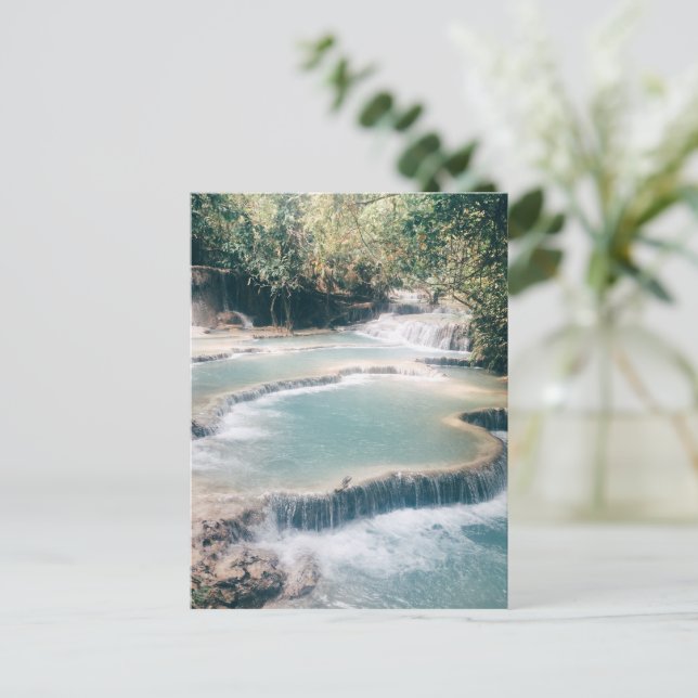 Postal Cataratas Kuang Si - Luang Prabang - Laos (Anverso de pie)