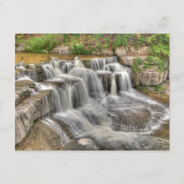 Postal Cataratas Lower Taughannock, Nueva York (Anverso)