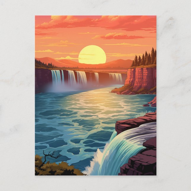 Postal Cataratas Majestic Niagara #2 (Anverso)