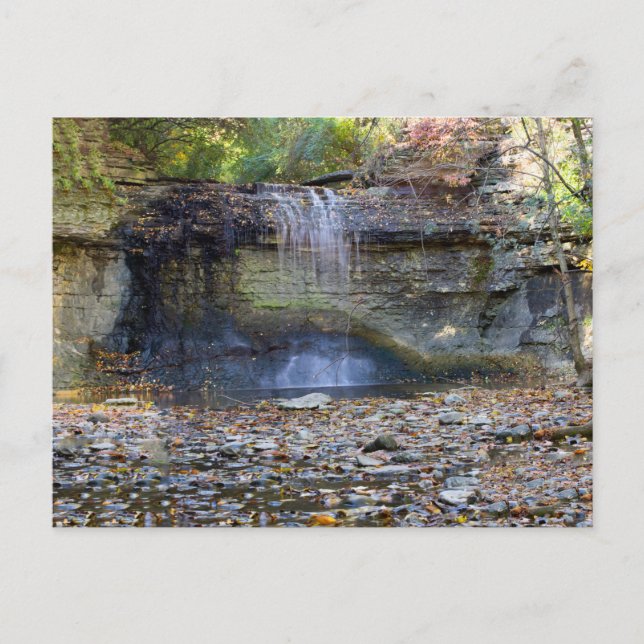 Postal Cataratas Millikin, Parque de Metro QT, Columbus,  (Anverso)
