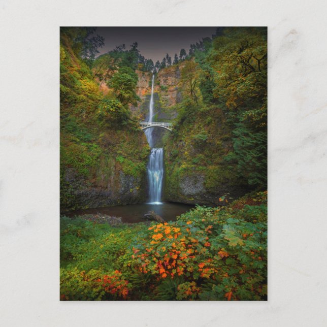 Postal Cataratas Multnomah | Desfiladero del río Columbia (Anverso)