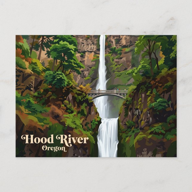 Postal Cataratas Multnomah EE. UU. (Anverso)