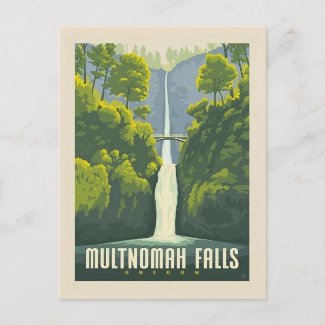 Postal Cataratas Multnomah | Oregon (Anverso)