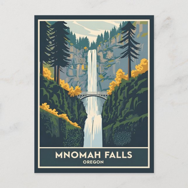 Postal Cataratas Multnomah Oregon (Anverso)