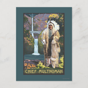 Postal Cataratas Multnomah, OregonChief Multnomah