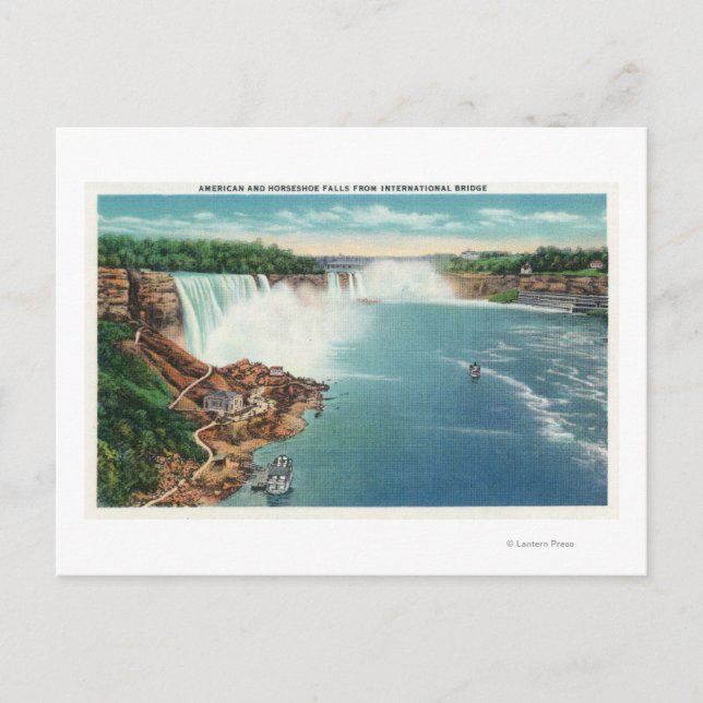 Postal Cataratas norteamericanas y herradura (Anverso)