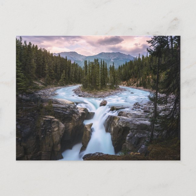 Postal Cataratas | Parque nacional Jasper, Canadá (Anverso)