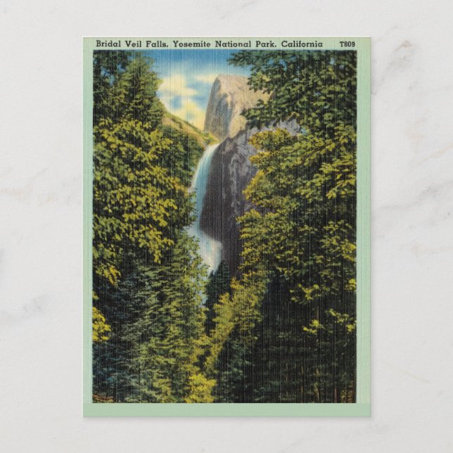 Postal Cataratas, Parque Nacional Yosemite, California (Anverso)