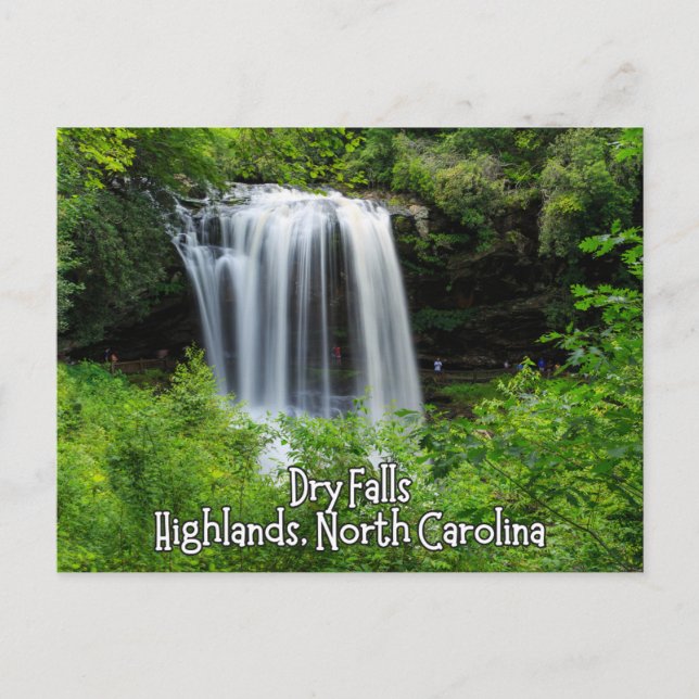 Postal Cataratas secas, Highland North Carolina (Anverso)