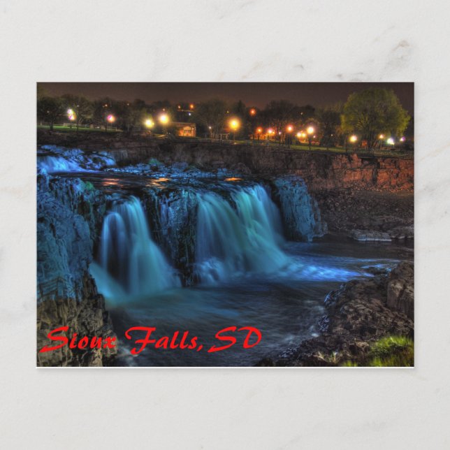Postal Cataratas Sioux, SD (Anverso)